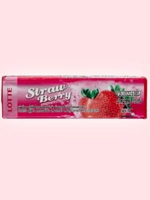 Резинка жевательная Strawberry "Клубника"  Thai Lotte 13,5 гр из Таиланда