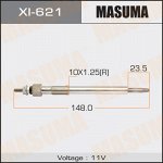 Свеча накаливания MASUMA PI-172 /4JX1 (1/10/100) XI-621