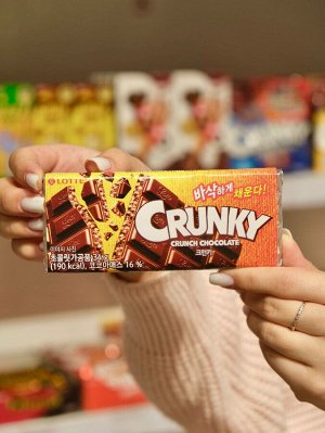 Шоколад CRUNKY хрустящий 34 гр из Кореи
