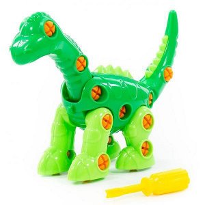 Конструктор-динозавр "диплодок" (35 элементов) (в пакете)