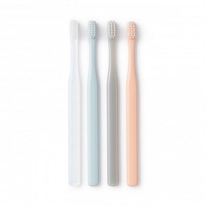 MUJI Polypropylene Toothbrush Extra-Fine Bristles 4-Color Set – набор зубных щёток с ультратонкой щетиной, 4 цвета