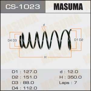 Пружина подвески MASUMA rear COROLLA/ AE101, AE114