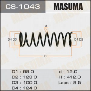 Пружина подвески MASUMA rear CROWN/ GS151