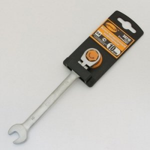 Ключ рожковый/накидной-трещотка с карданом "АвтоДело" 10мм