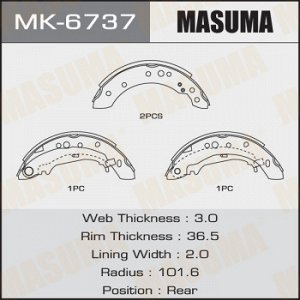 Колодки барабанные MASUMA COLT/ Z31A, Z32A, Z33A, Z34A