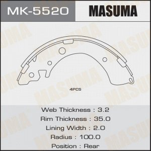 Колодки барабанные MASUMA R-4513