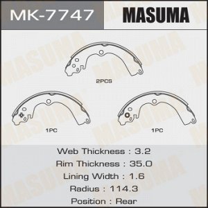 Колодки барабанные MASUMA R-6018