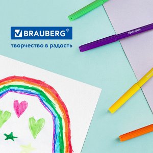 Фломастеры BRAUBERG "АКАДЕМИЯ" 12 цветов, вентилируемый колпачок, ПВХ упаковка, 151411