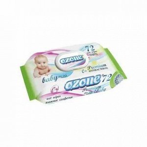 Салфетки влаж.Ozone д/детей с экстр.календулы, вит.Е 72шт/20