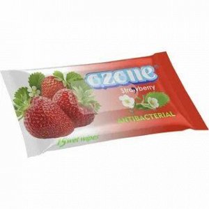 Салфетки влажные Ozone Клубника 15 шт