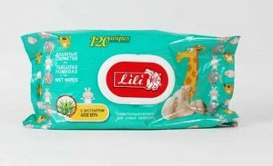 Салфетки влажные LiLi детские Алоэ 120шт /14