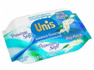 Салфетки влажные Unis для детей Ромашка 120 шт/5