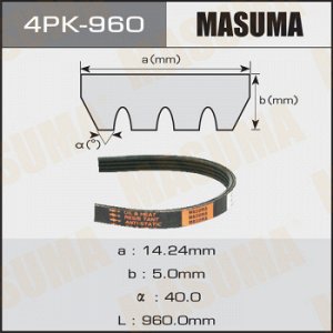 Ремень ручейковый MASUMA 4PK- 960