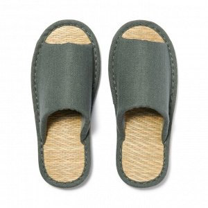 MUJI Igusa Open-toe Slippers – домашние тапочки с открытым носком из японского тростника