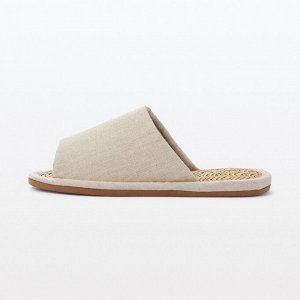 MUJI Open-toe Marai grass Slippers - домашние тапочки с открытым носком из травы марай
