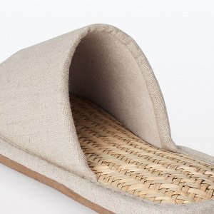 MUJI Open-toe Marai grass Slippers - домашние тапочки с открытым носком из травы марай
