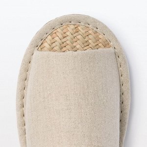 MUJI Open-toe Marai grass Slippers - домашние тапочки с открытым носком из травы марай