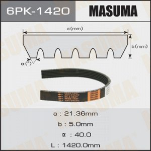 Ремень ручейковый MASUMA 6PK-1420