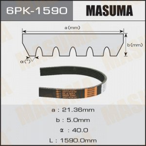 Ремень ручейковый MASUMA 6PK-1590