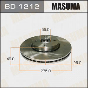 Диск тормозной MASUMA COROLLA/ CDE120, NDE120, ZZE12# [уп.2]