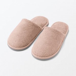 MUJI Washable Cotton Pile Slippers Closed-toe - домашние тапочки из махрового хлопка с закрытым носом