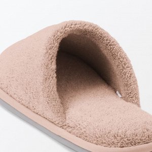 MUJI Washable Cotton Pile Slippers Closed-toe - домашние тапочки из махрового хлопка с закрытым носом