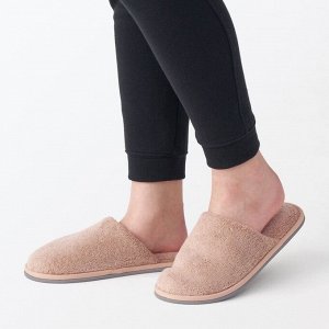 MUJI Washable Cotton Pile Slippers Closed-toe - домашние тапочки из махрового хлопка с закрытым носом