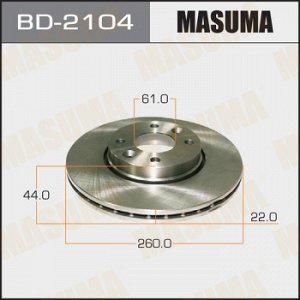 Диск тормозной MASUMA MICRA/ K12E, NOTE/ E11E 02- [уп.2]