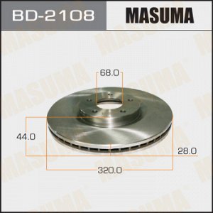 Диск тормозной MASUMA QASHQAI+2/ JJ10E 09- [уп.2]