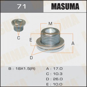 Болт маслосливной A/T MASUMA Toyota