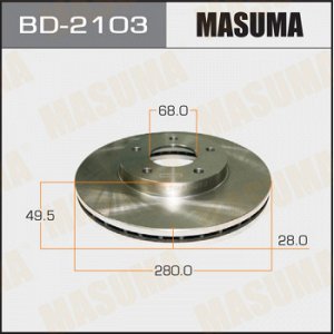Диск тормозной MASUMA X-TRAIL/ T30, PRIMERA/ P12E 02- [уп.2]