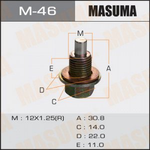 Болт маслосливной С МАГНИТОМ MASUMA Nissan 12х1.25mm VG33,VQ35,QG18, SR16, YD22, QR20,25, KA24