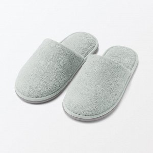 MUJI Washable Cotton Pile Slippers Closed-toe - домашние тапочки из махрового хлопка с закрытым носом