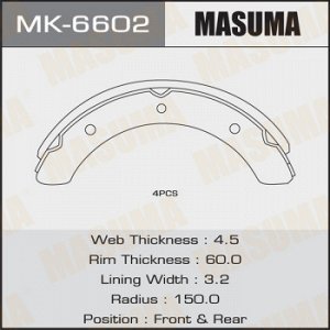 Колодки барабанные MASUMA R-3046 (1/4)