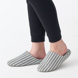 MUJI Cotton Linen Cushion Slippers - мягкие тапочки из хлопка и льна