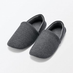 MUJI Portable Room Shoes Cotton Blend – складные комнатные тапочки из хлопкового трикотажа