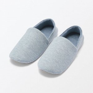 MUJI Portable Room Shoes Cotton Blend – складные комнатные тапочки из хлопкового трикотажа