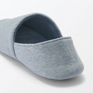 MUJI Portable Room Shoes Cotton Blend – складные комнатные тапочки из хлопкового трикотажа