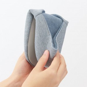 MUJI Portable Room Shoes Cotton Blend – складные комнатные тапочки из хлопкового трикотажа