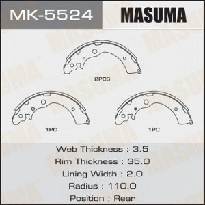 Колодки барабанные MASUMA R-4516
