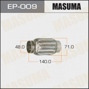 Гофра глушителя MASUMA 48x140