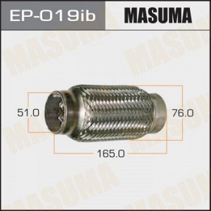 Гофра глушителя MASUMA 51x165 усиленная