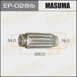 Гофра глушителя MASUMA 54x200 усиленная