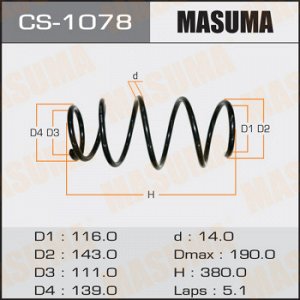 Пружина подвески MASUMA front CAMRY/ ACV30, MCV30, ACV35