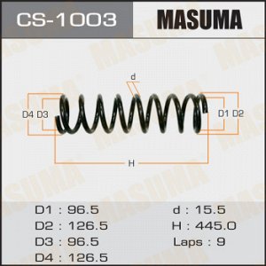 Пружина подвески MASUMA front CROWN/ JZS133, JZS141, JZS143, LS130