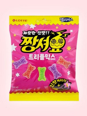 Мармелад жевательный "JELLYCIOUS MAX SOUR FRUIT" фруктовое ассорти 51 гр из Кореи