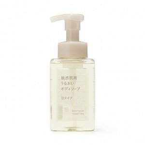 MUJI Sensitive Skin Moisturizing Foaming Body Soap – увлажняющий пенящийся гель для душа для чувствительной кожи, 400 мл