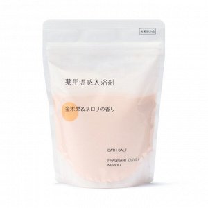 MUJI Warming Bath Powder Kinmokusei & Neroli – тёплый порошок для ванны с ароматом османтуса и нероли
