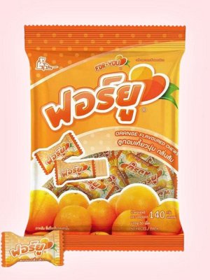 Конфета жевательная со вкусом апельсина Boonprasert "For You" Orange 140 гр из Таиланда