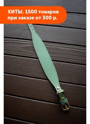 Ошейник кожаный селедка XS мятный (25-31см) Arctic Lion